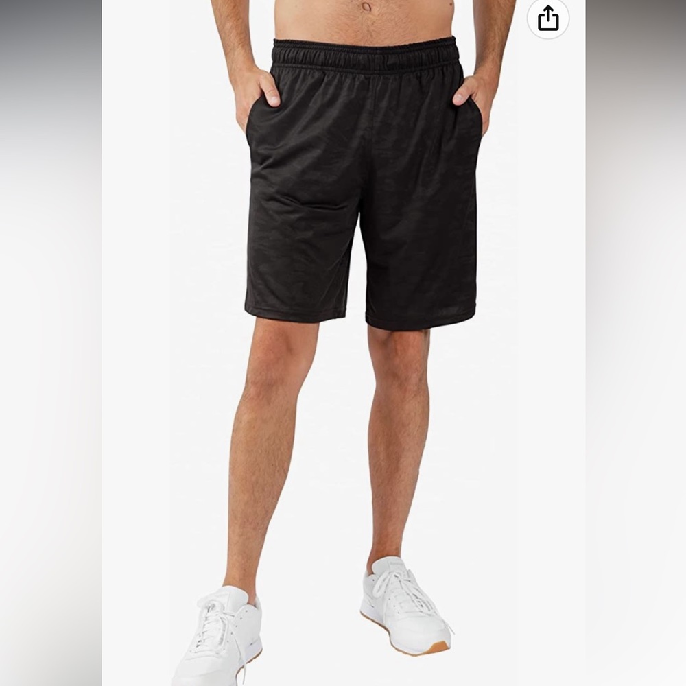 90 Degree men's shorts black performance drawstring size S